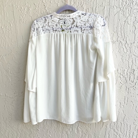 BCBG max azria lace details Khali blouse white XXS / small - Picture 7 of 8